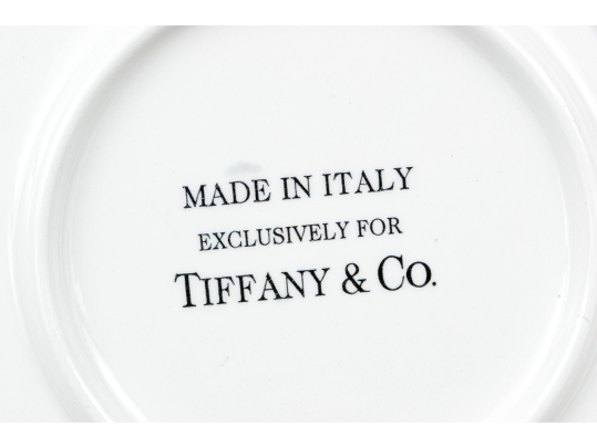 Tiffany & Co. Basket Weave Motif Ceramic Serving Plate