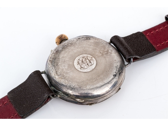 Antique 935 Silver Handsome Demi-hunter Converted Lever Set Pocket To Wristwatch