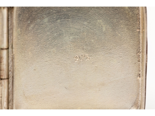 Collection Of Three Sterling Silver Pieces, Including Two Rings And A Pill Box