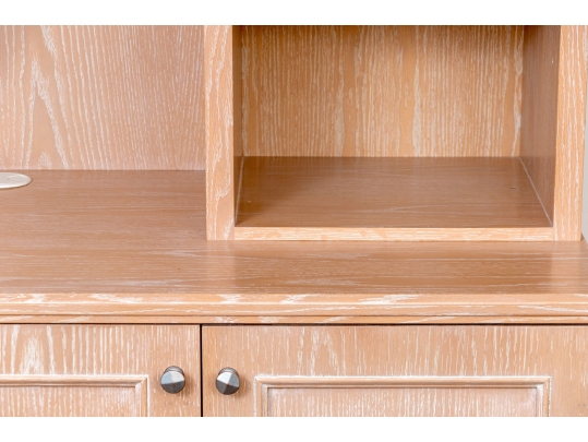 Large Natural Finished Media Cabinet