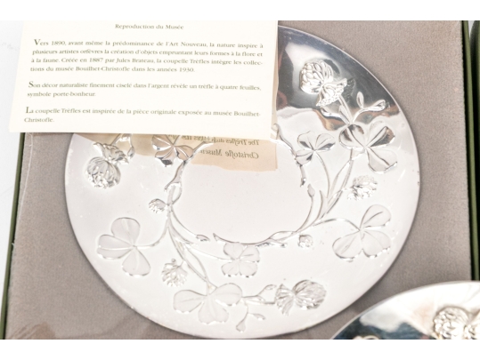 Group Of Three Christofle Silver Museum Reproduction Trefles Bowls 