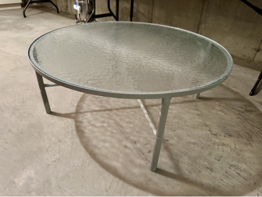 Low Glass Top Coffee Table