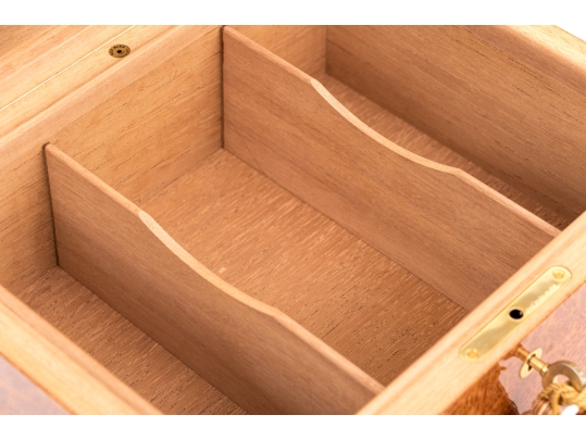 Quality Elie Bleu Paris Burl Veneered Humidor