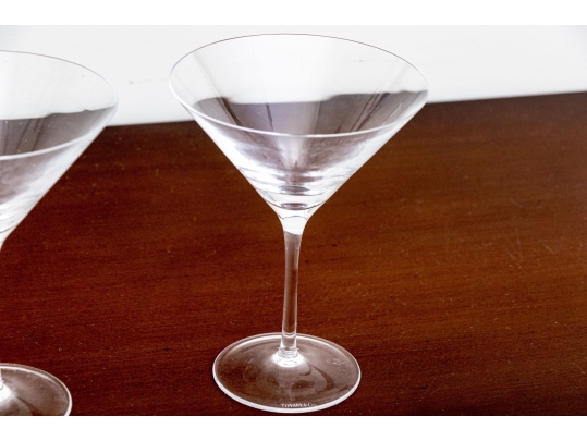 Pair Of Tiffany & Co. Crystal Martini Glasses