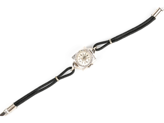 14K White Gold Omega Mechanical Watch