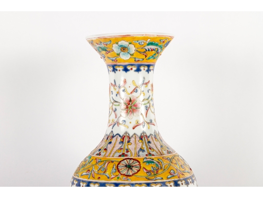 Reproduction Qianlong Rose Famille Porcelain Vase