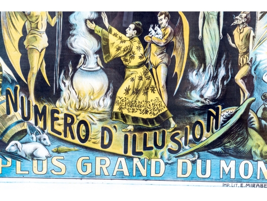 Art Deco Magician Show Advertising Poster, 