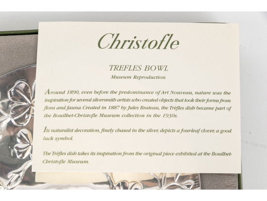 Group Of Three Christofle Silver Museum Reproduction Trefles Bowls 