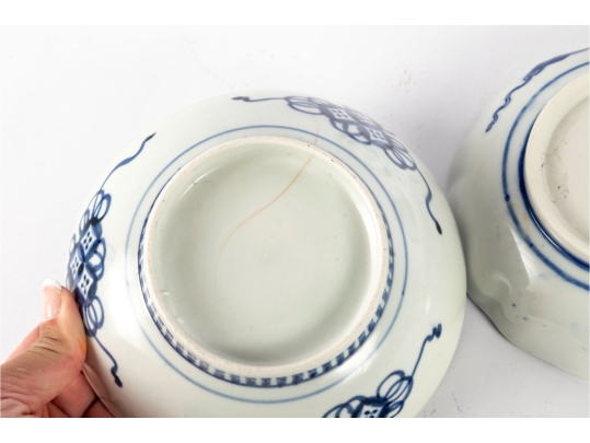 Group Of Four Blue And White Porcelain Plates