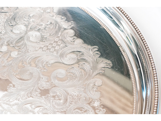 Pair Of Towle Silver Plated Serving Trays