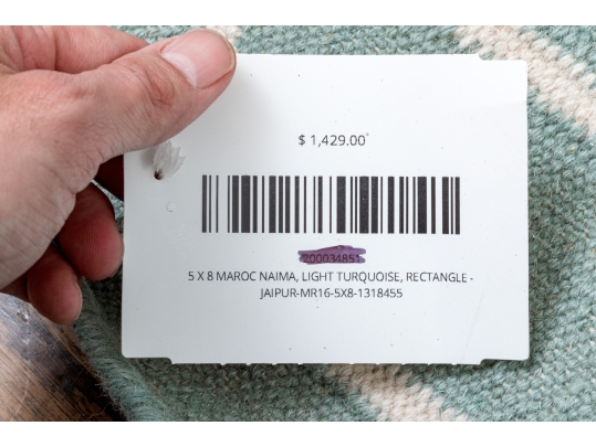 Hand Woven Wool Abstract Carpet, 8' X 5'-1