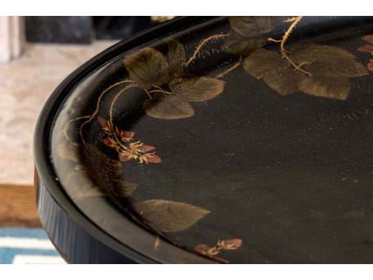 Antique Chinoiserie Tole Tray Top Table