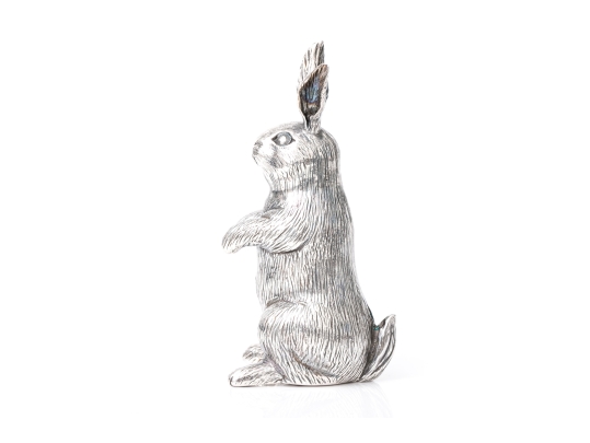 Buccellati Sterling Silver Miniature Adorable Standing Bunny Rabbit