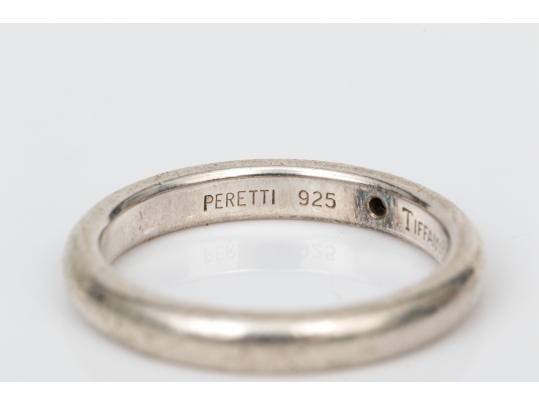 Tiffany & Co. Elsa Peretti Sterling Silver Simple Band Style Ring, Size 5