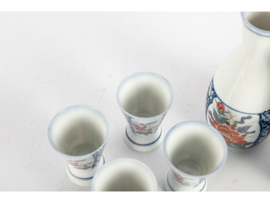 Japanese Imari-Style Porcelain Sake Set