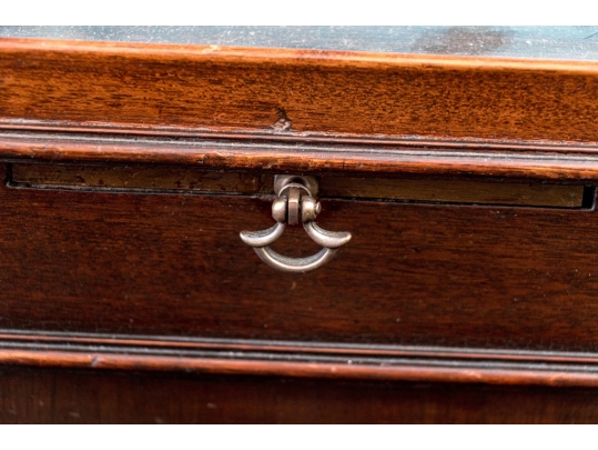 Antique Glass Top End Table