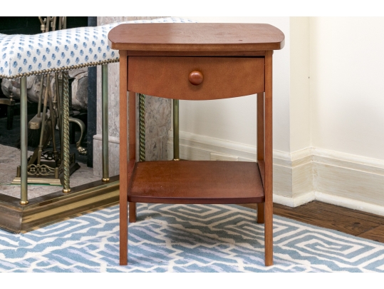 Transitional Style End Table With Single Drawer