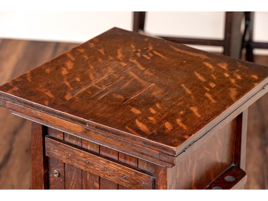 Antique Arts & Crafts Oak Cellarette