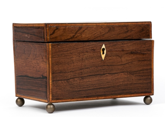 Antique Mahogany Teacaddy, For Restoration. 