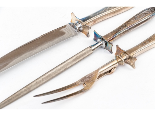 Three Piece Community Silver Plated Carving Set