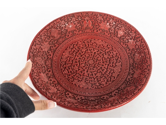Chinese Cinnabar Lacquer Plate