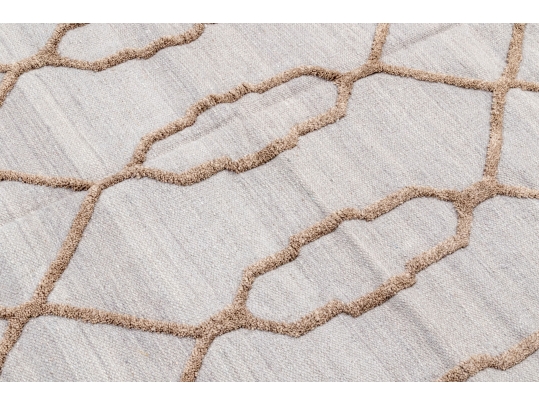 Hand Woven Wool 'Adler' Carpet, 7'-8 1/2