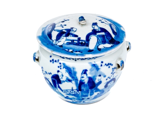 Chinese Blue And White Porcelain Lidded Jar