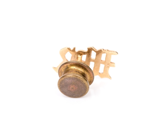 14k Yellow Gold Vintage Initialled 