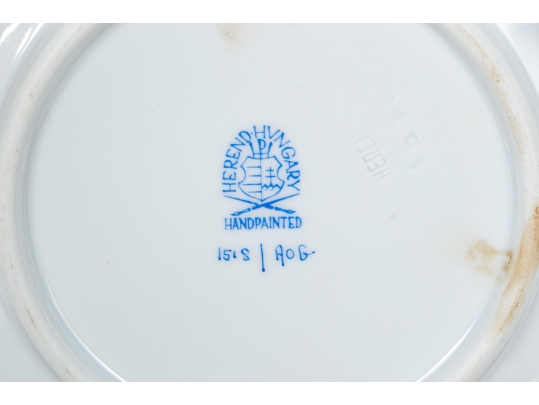 Herend Hungary Hand-Painted Dinner Service For Fourteen,  Rust Chinese Bouquet (AOG) Pattern