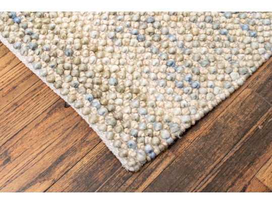 Hand Knotted Grit & Ground Wool, 8' X 5', New