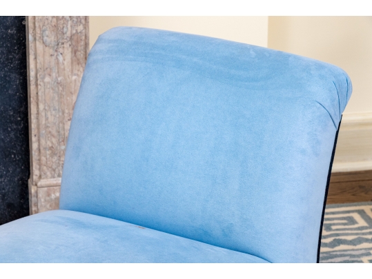 Custom Upholstered Bed End Or Window Bench With Flared Arms