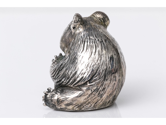 Buccellati Sterling Silver Miniature Sweet Panda Eating Bamboo