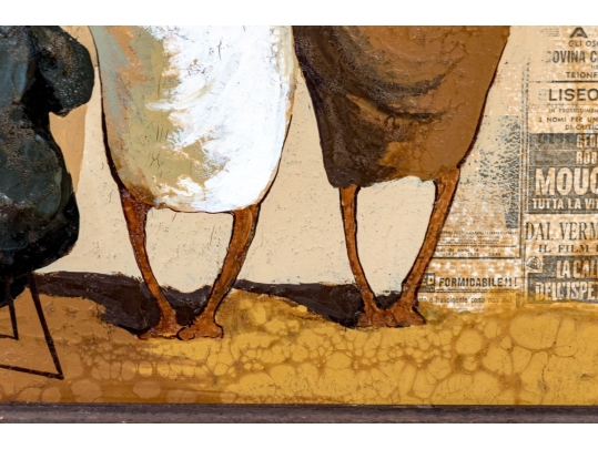 Mixed Media On Board Of A Choir In The Manner Of Andres Escartin (Spanish, B. 1938)