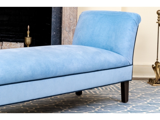 Custom Upholstered Bed End Or Window Bench With Flared Arms