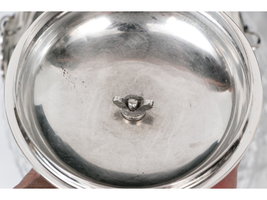 Two Antique Cut Glass And Silverplate Biscuit Jars