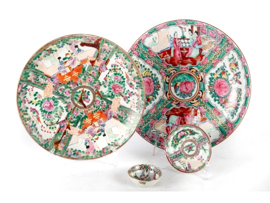 Grouping Of Chinese Famille Rose Porcelain Plates And Bowls