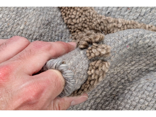 Hand Woven Wool 'Adler' Carpet, 7'-8 1/2