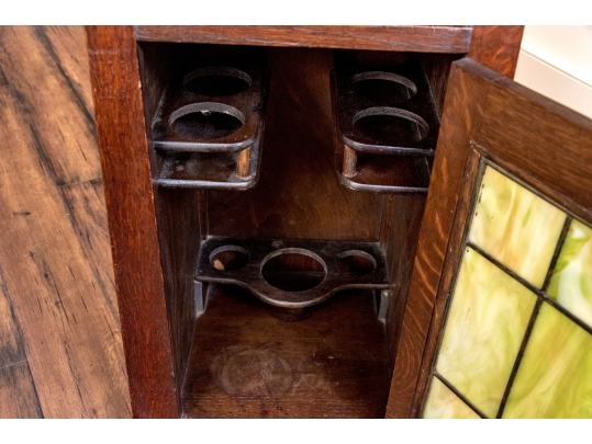 Antique Arts & Crafts Oak Cellarette