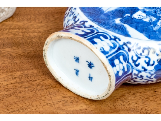 Two Chinese Blue And White Porcelain Wares