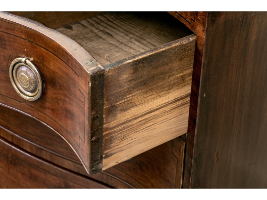 Antique Mahogany Bowfront Chest Of Drawers