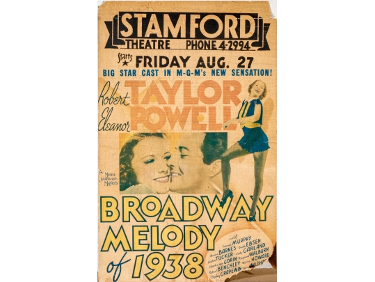 Collection Of Seven 1930's Stamford Theatre Movie Posters And  A 1953 Movie Poster