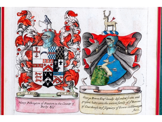 Three Decorative Prints Of Heraldic Coats Of Arms