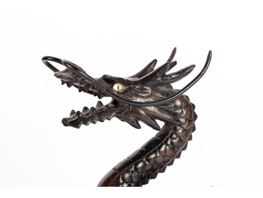 Chinese Bronze Dragon Sculpture
