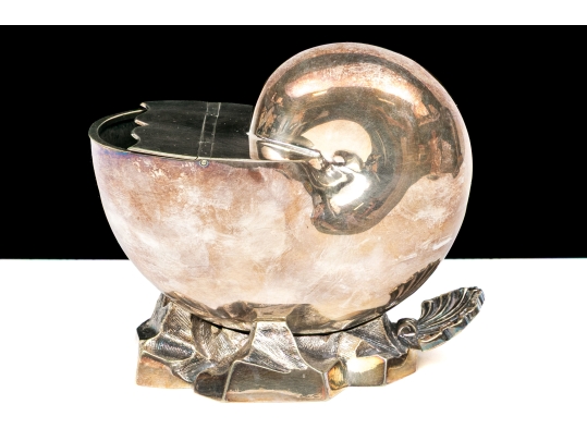 Antique English Victorian Nautilus Spoon Warmer