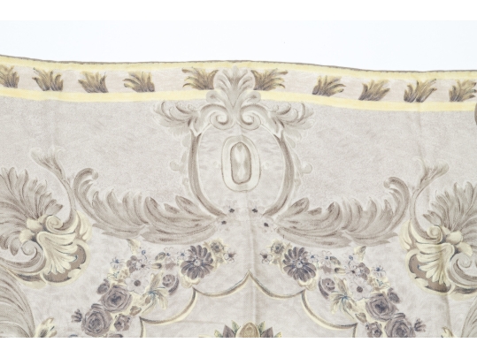 Loro Piana And Piazza Sempione Oatmeal Toned Silk, Linen And Viscose Lot Of Two Scarves