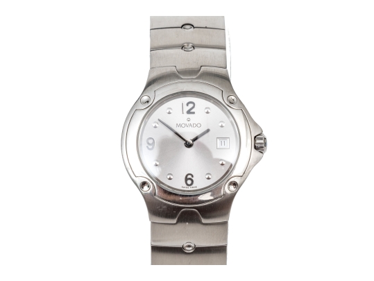 Movado Stainless Steel 27mm Sport Edition Quartz Bracelet Watch, Silver Dial