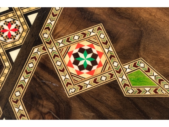 Decorative Middle Eastern Octagonal Inlaid Serving Platter