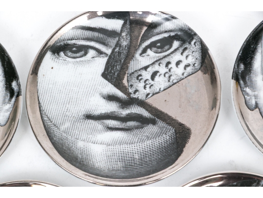 Set Of Five Italian, Fornasetti Ceramic Nut Plates