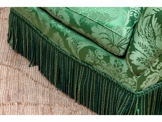 Fabulous Custom Silk Upholstered Tub Back Armchair