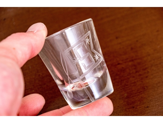 Set Of Nineteen Shot And Double Shot Glasses, Monogrammed